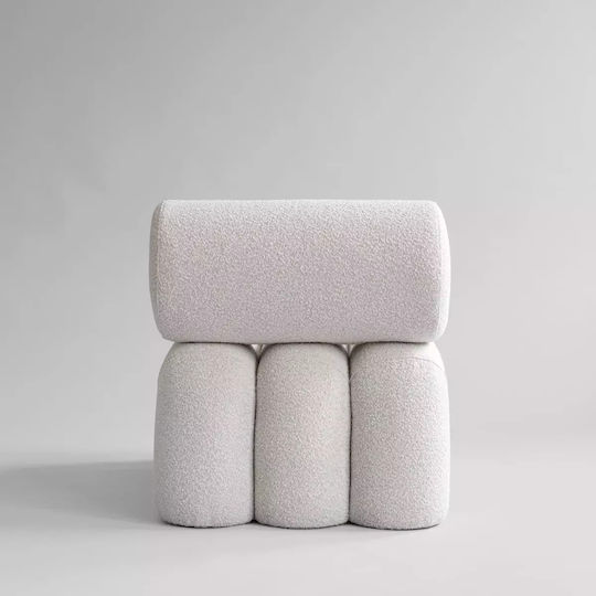 Foku Chair Bouclé Alb 92x60x70cm