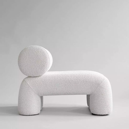 Foku Chair Bouclé Alb 92x60x70cm