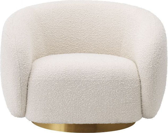 Brice Sessel White / Gold 96x85x72cm