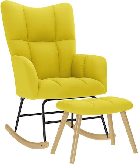 С поставка за крака Жълт 61x78x95см