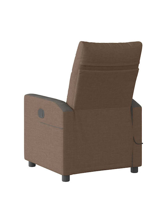 Πολυθρόνα Relax Massage με Υποπόδιο Καφέ 69x86x100cm