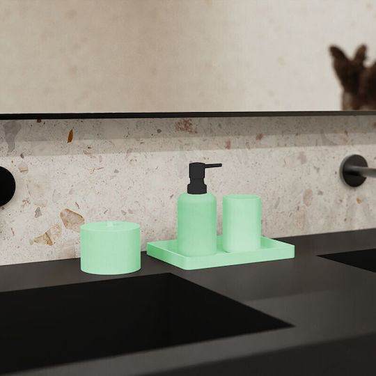 Inter Ceramic Mint Bathroom Accessory Set Icca 556 Lg Holder Cup Soap Dispenser Box Freestanding Polyresin 23x20x18cm Matte Mint 4 Pieces Inter Ceramic Mint Bathroom Accessory Set Icca 556 Lg Holder Cup Soap Dispenser Box Freestanding Polyresin 23x20x18cm Matte Mint 4 Pieces