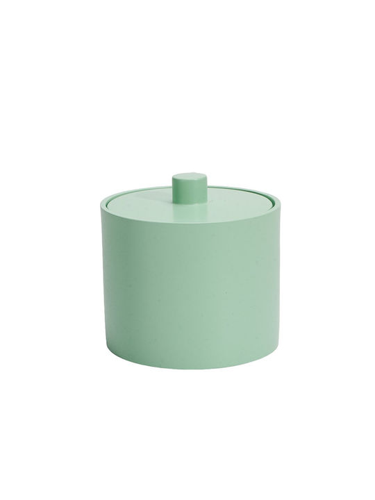 Inter Ceramic Mint Bathroom Accessory Set Icca 556 Lg Holder Cup Soap Dispenser Box Freestanding Polyresin 23x20x18cm Matte Mint 4 Pieces