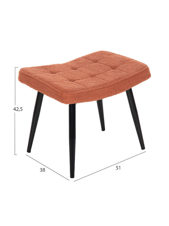 Crawley Πολυθρόνα με Υποπόδιο Πορτοκαλί 70x74x105cm
