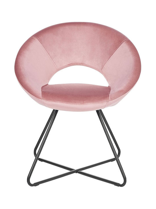 Rachel Πολυθρόνα Βελούδινη Pink 65x45x77cm