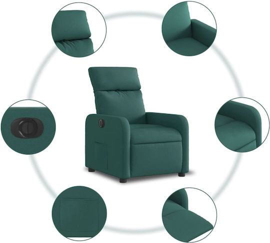 Relaxsessel mit Fußhocker Green 66x89.5x95.5cm