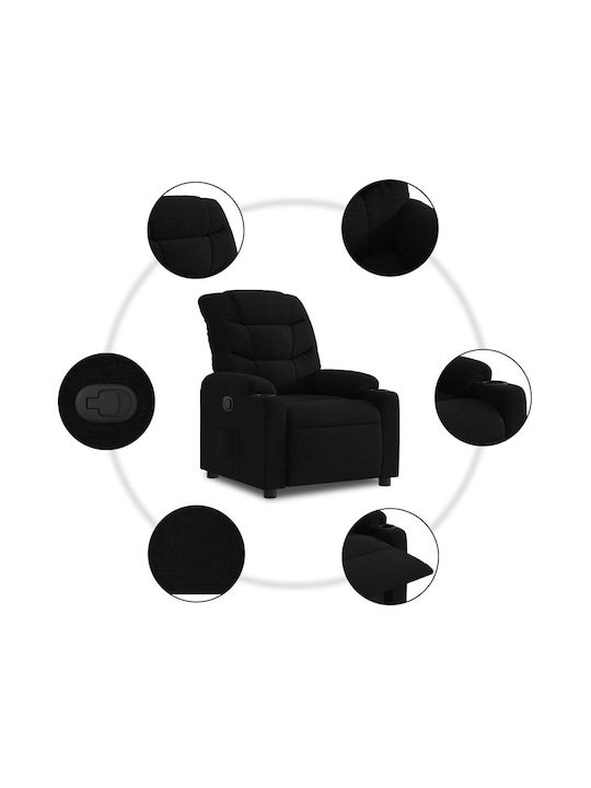Relaxsessel mit Fußhocker Black 75.5x93x99.5cm