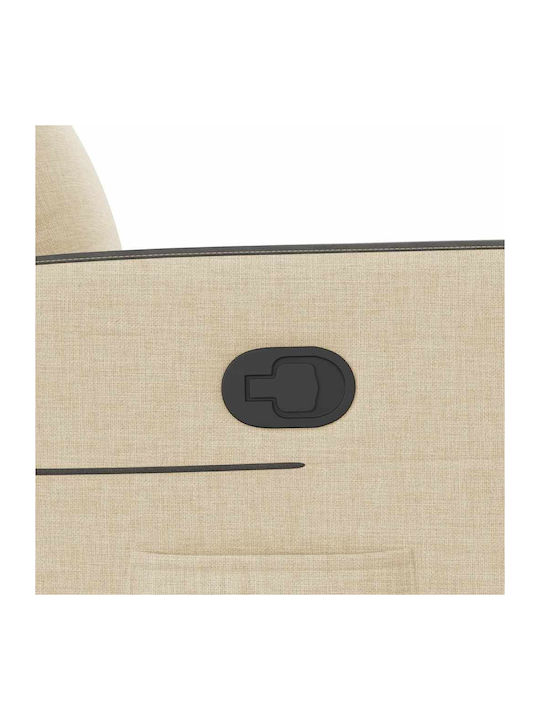 Relax Armchair with Footstool Cream 50x54x100cm