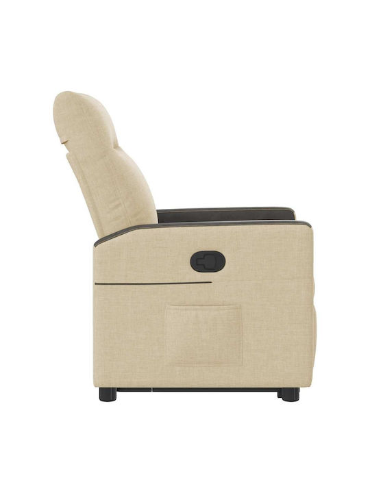 Relax Armchair with Footstool Cream 50x54x100cm