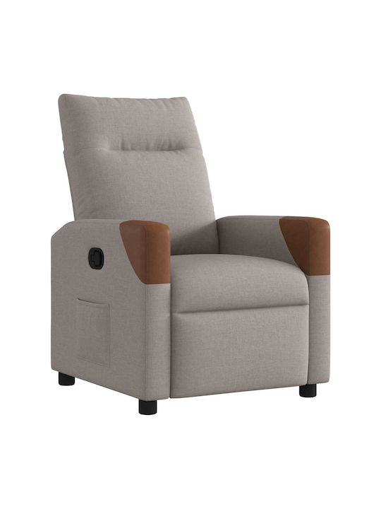 Relax Armchair with Footstool Taupe 50x54x100cm