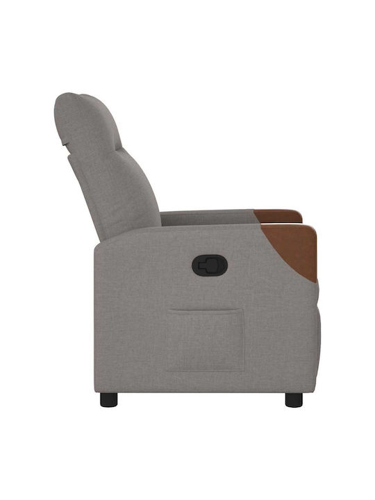 Relax Armchair with Footstool Taupe 50x54x100cm