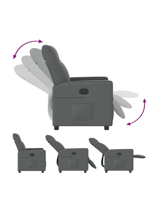 Relax Armchair with Footstool Dark Gray 50x54x100cm
