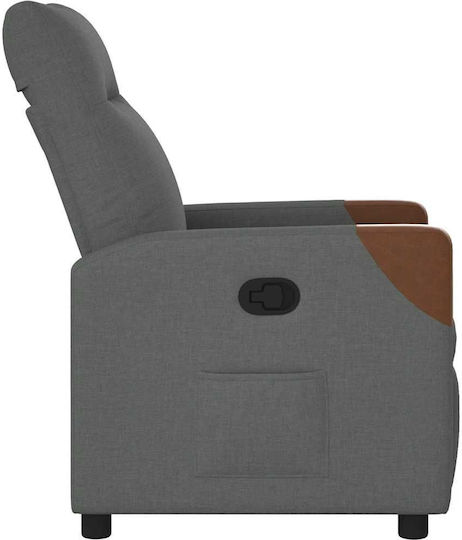 Dunkel Relaxsessel mit Fußhocker Dark Grey 50x54x100cm