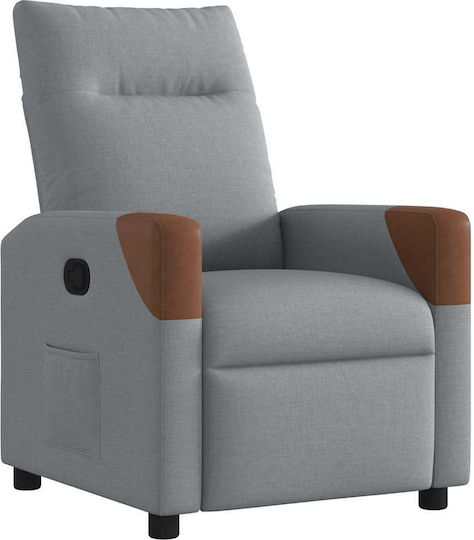 Relax with Footstool 50x54x100cm Light Grey Relax with Footstool 50x54x100cm Light Grey