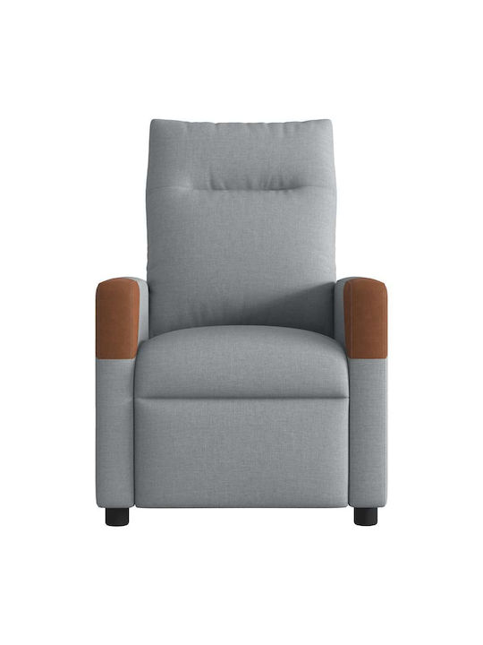 Relax Armchair with Footstool Light Grey 50x54x100cm