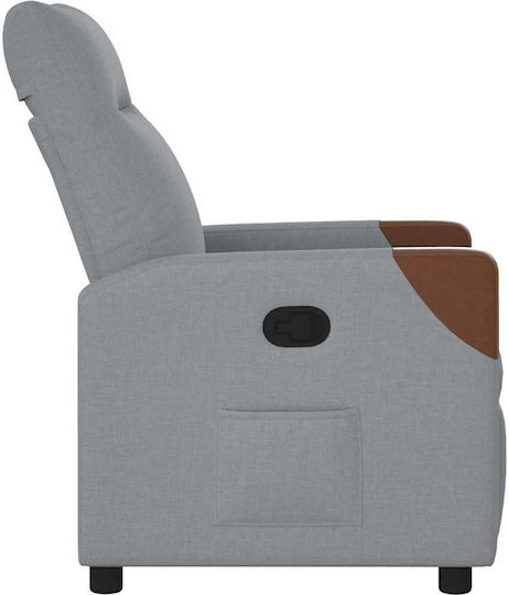 Relaxsessel mit Fußhocker Light Grey 50x54x100cm