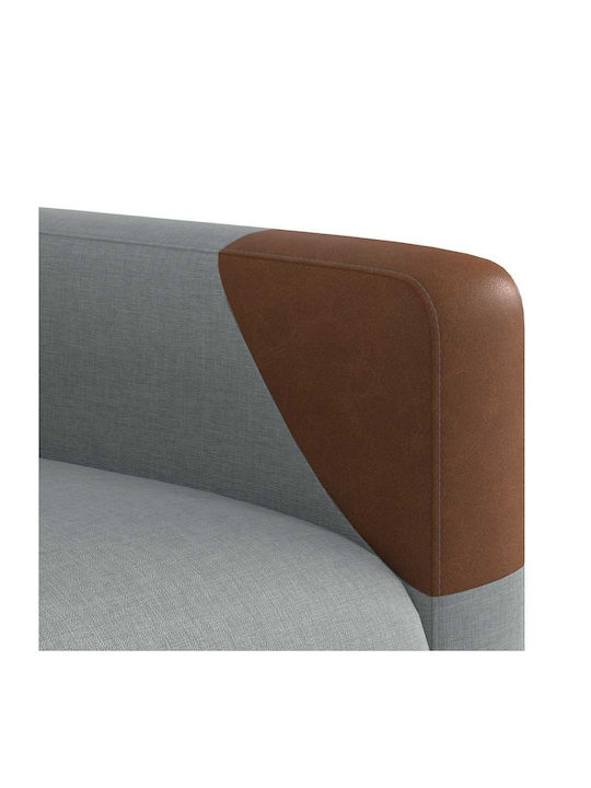 Relax Armchair Massage with Footstool Light Grey 50x54x100cm