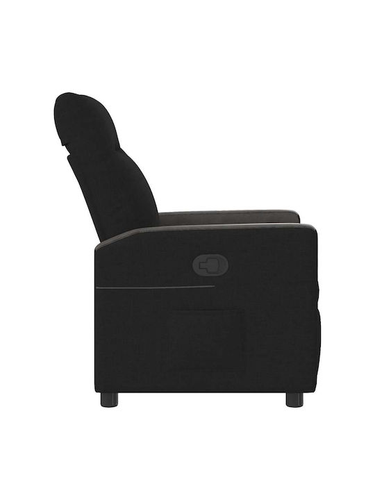 Relax Armchair with Footstool Black 50x54x100cm
