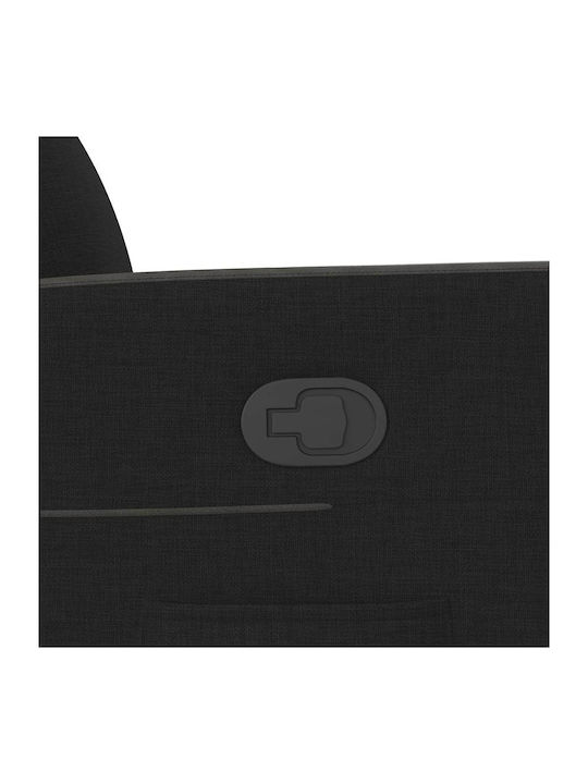 Relax Armchair with Footstool Black 50x54x100cm