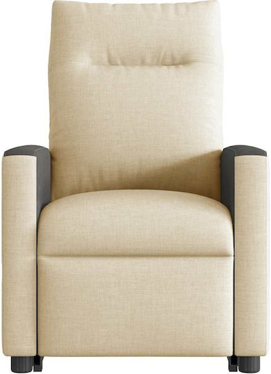Relax Armchair Massage with Footstool Cream 50x54x100cm