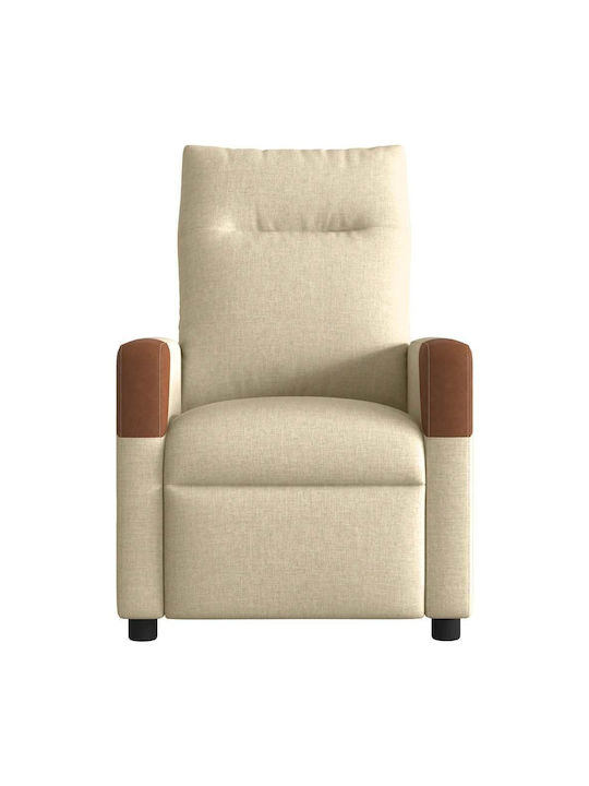 Relax Armchair Massage with Footstool Cream 50x54x100cm
