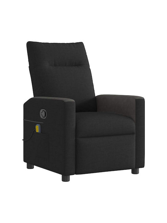 Relax Armchair Massage with Footstool Black 50x54x100cm