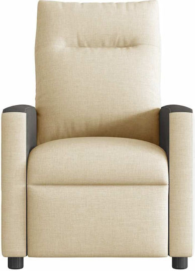 Relaxsessel mit Fußhocker Cream 50x54x100cm