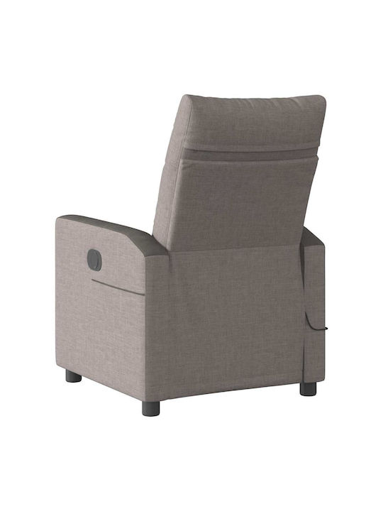 Πολυθρόνα Relax Massage με Υποπόδιο Taupe 50x54x100cm