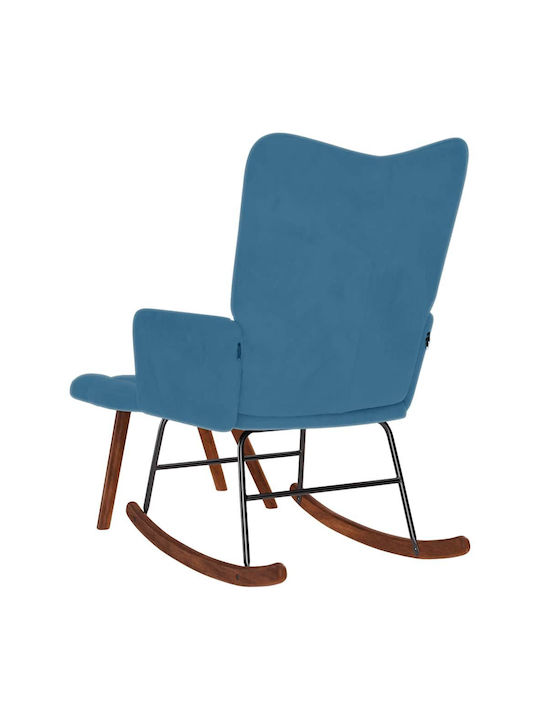 С поставка за крака Кадифен Синьо 61x78x98см