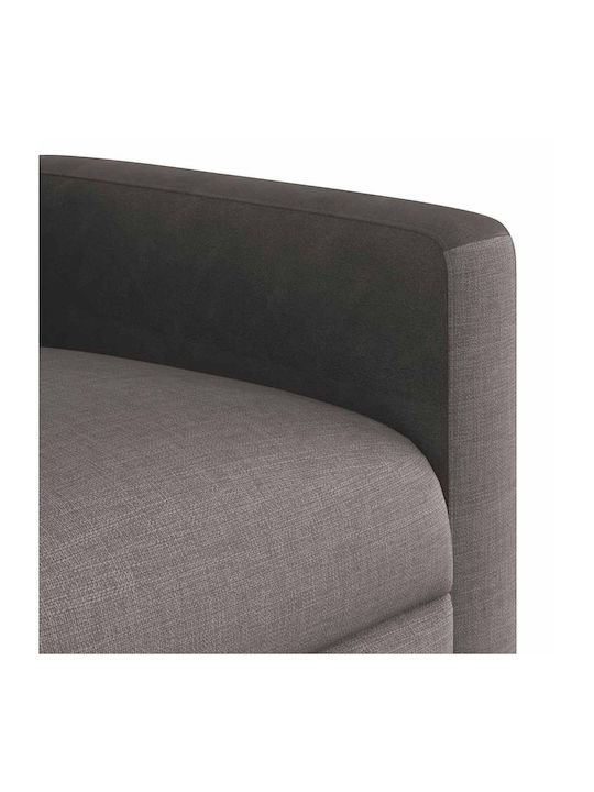 Πολυθρόνα Relax Massage με Υποπόδιο Taupe 50x54x100cm
