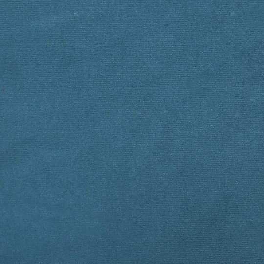 Schaukelstuhl mit Fußhocker Samt Blue 61x78x98cm