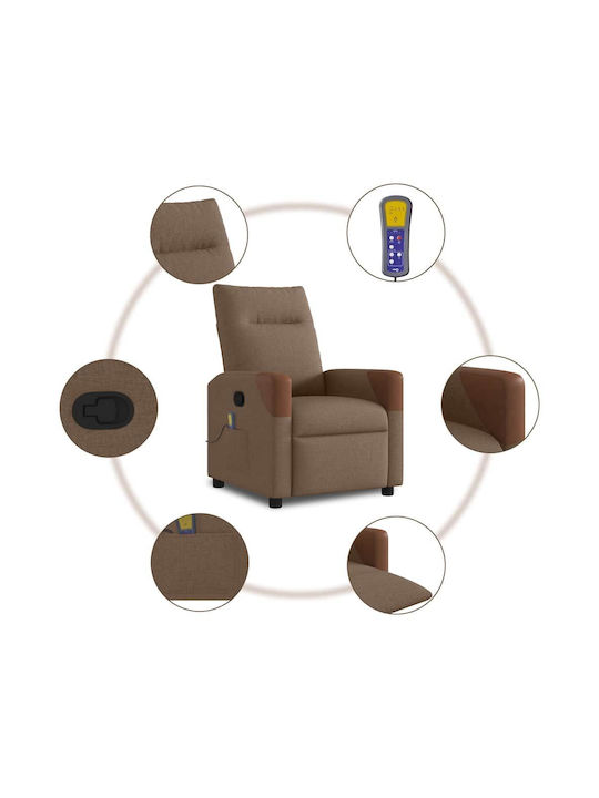 Relax Armchair Massage with Footstool Coffee 50x54x100cm