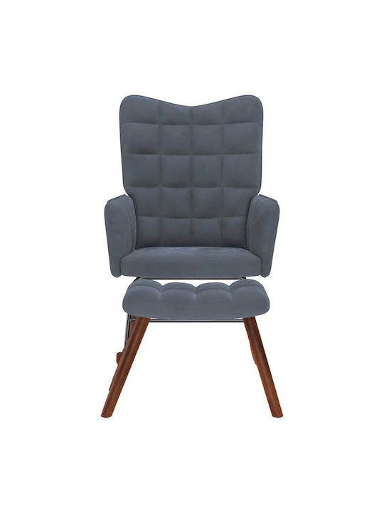 Rocking Armchair with Footstool Dark Grey 61x78x98cm