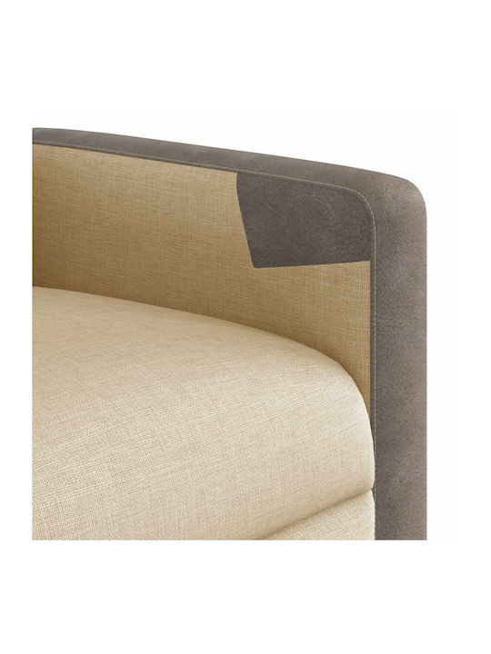 Relax Armchair with Footstool Cream 50x54x100cm