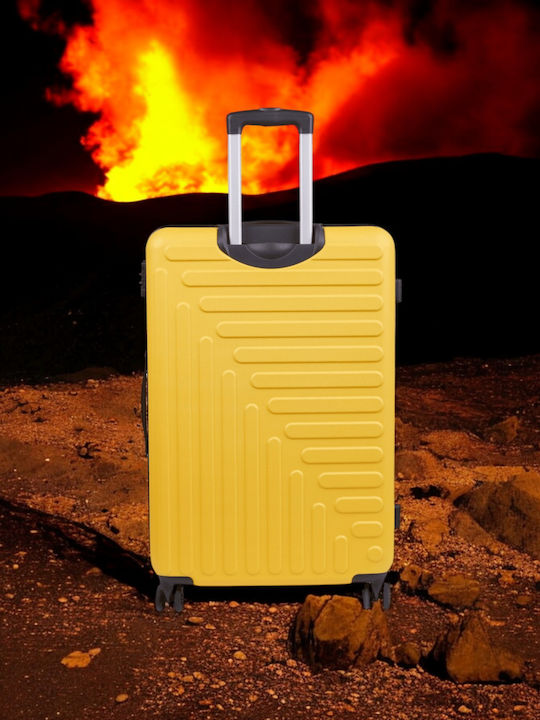 CAT Rockford Cabin Hard Yellow Suitcase with 4 Wheels Height 55cm