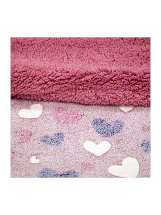 Lino Home Blanket Cot Fleece Pink 110x150cm