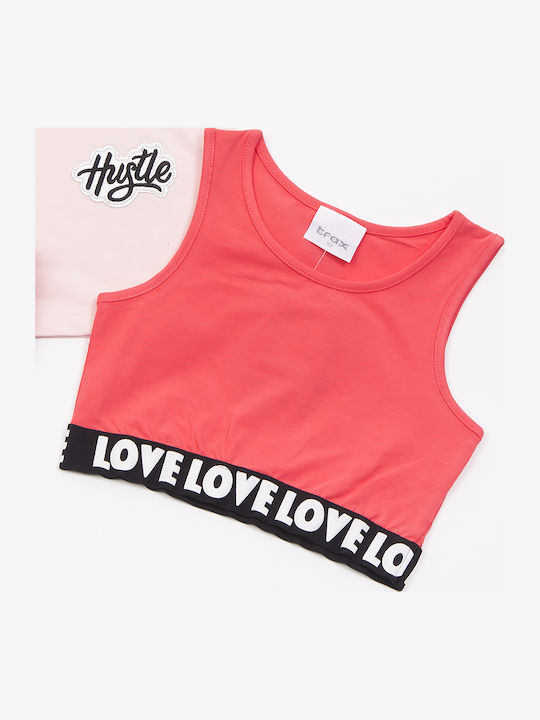 Kids' Set with Shorts Summer 3pcs Coral