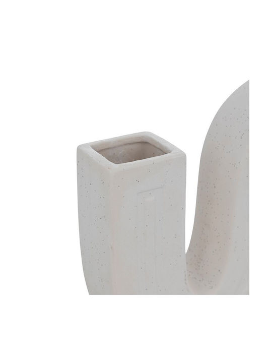 Pakketo Vază Decorativă Ceramică Snaky Albă 21x5xÎnălțime 25cm