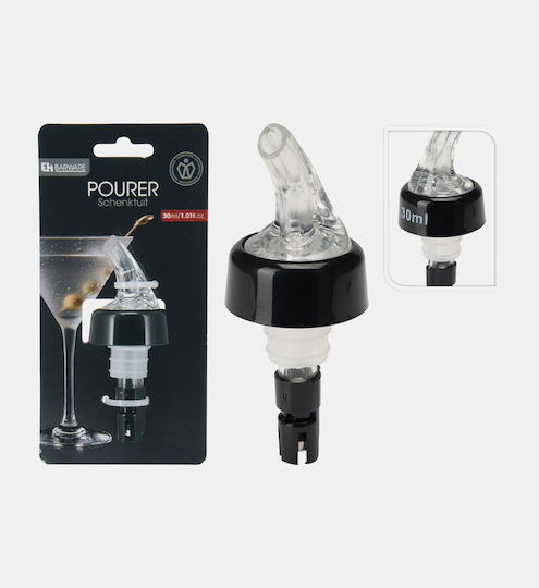 Excellent Houseware Beverage Dispenser Plastic Stainless Steel 4x4.5 Cm 30 Ml White Black