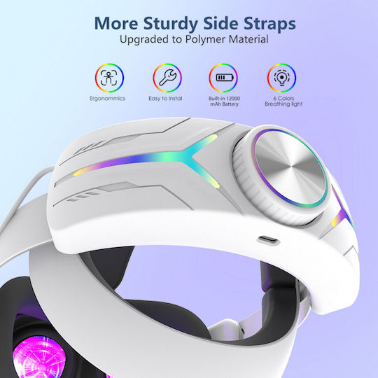 Λουράκι Κεφαλής Elite Strap Μπαταρία 12000 Mah Meta Quest 3s & Quest 3