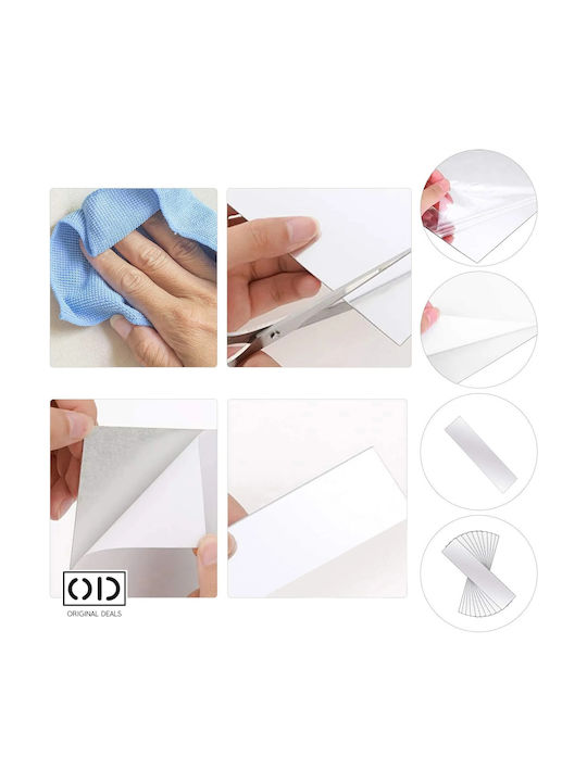 Oglindă de Perete cu Ramă din Sticlă 35x8cm 6buc