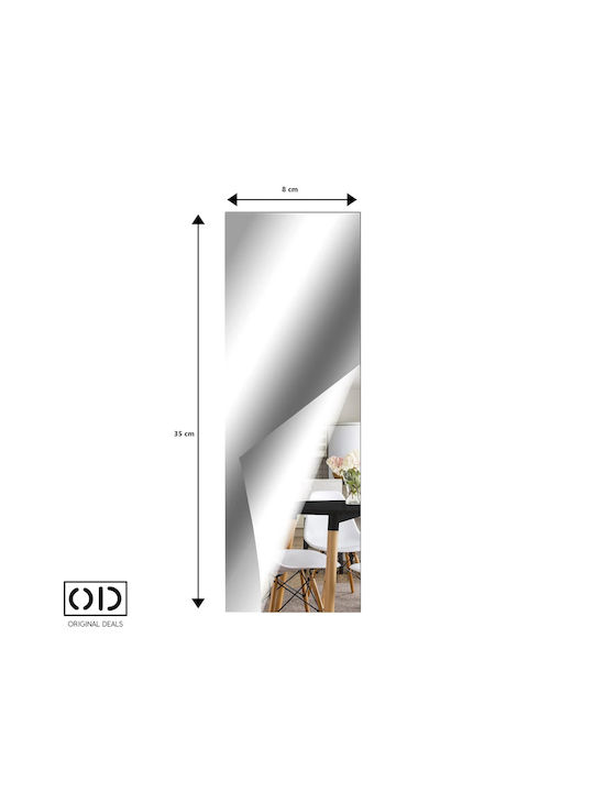 Oglindă de Perete cu Ramă din Sticlă 35x8cm 6buc