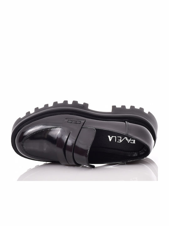 Puppy Leather Women's Moccasins in Black Color