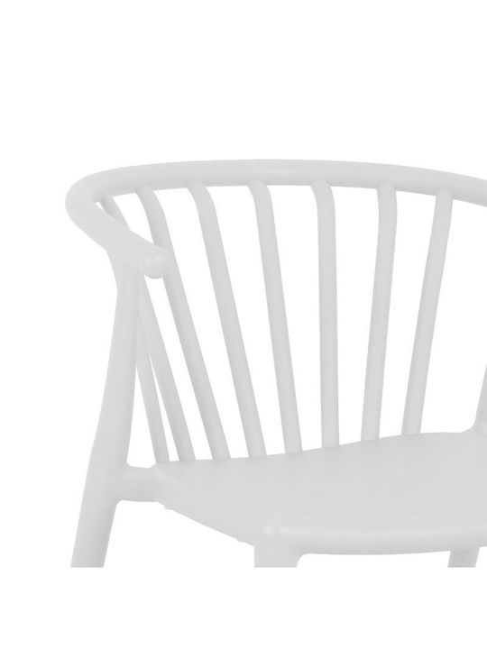 Outdoor Chair Polypropylene Zelma White Shade 55x53x73cm
