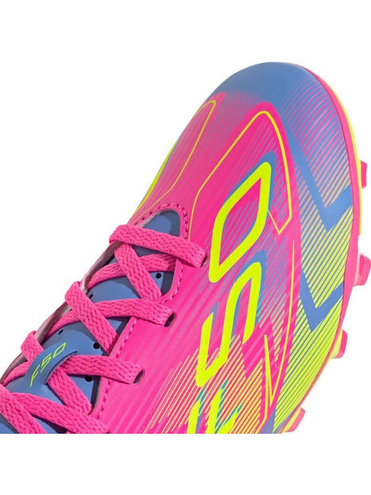 F50 Club Fg Mg Jr Kids Molded Soccer Shoes Fuchsia