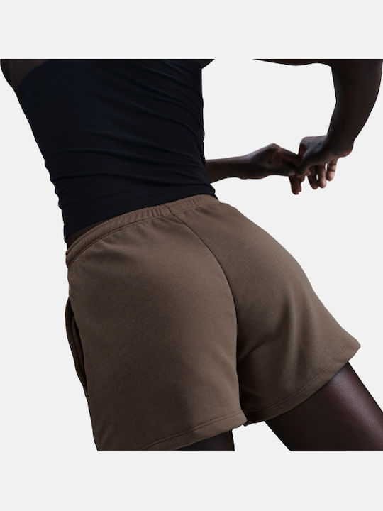Sportswear Γυναικείο Πετσετέ Αθλητικό Σορτς Καφέ