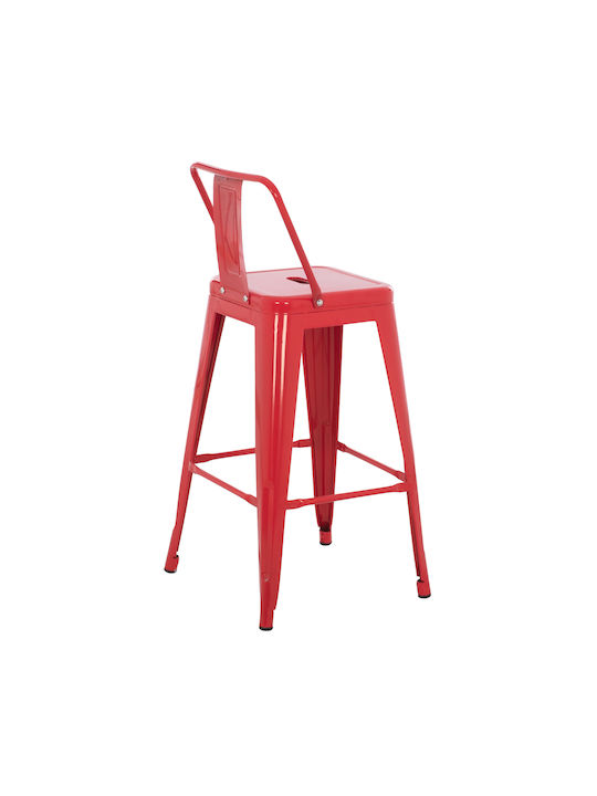 Stool for Bar Outdoor Melita-pro Red 43x43x88cm