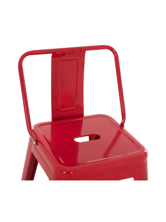 Stool for Bar Outdoor Melita-pro Red 43x43x88cm