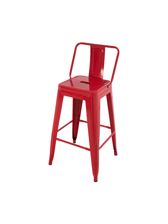 Stool for Bar Outdoor Melita-pro Red 43x43x88cm