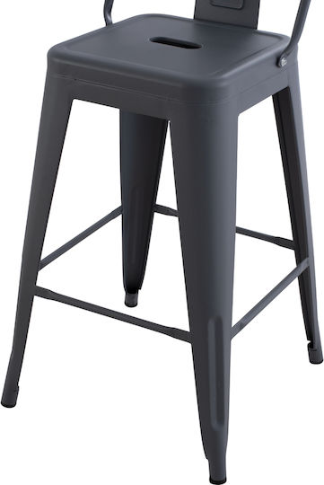 Табуретка Бар За външна употреба Melita-pro Сив 1бр 43x43x88см